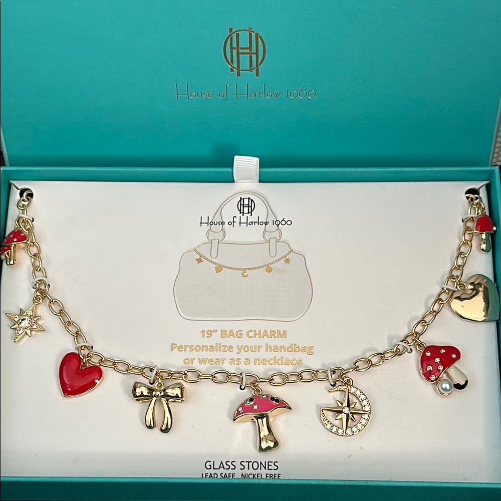House of Harlow 19” Gold Bag Charm or Necklace